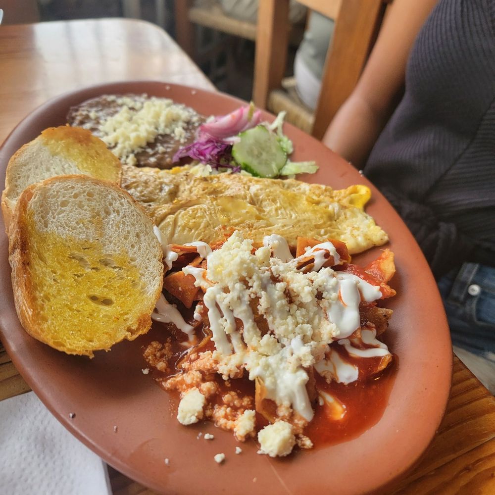 MACARENO - Cheese omelet, beans, and chiliquilles. - Mexican Near Me - Puerto Vallarta, JAL MACARENO - Cheese omelet, beans, and chiliquilles. - Mexican Near Me - Puerto Vallarta, JAL