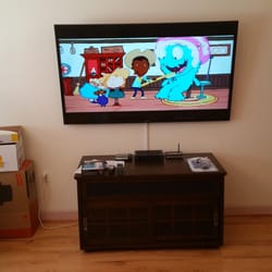 A2Z Squad - A 65 inch mounted on drywall.
