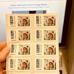 US Post Office - Christmas time stamps