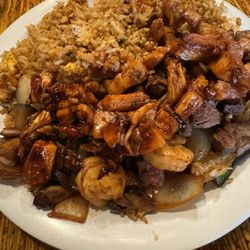 Mr. Sushi - Chicken and steak hibachi meal