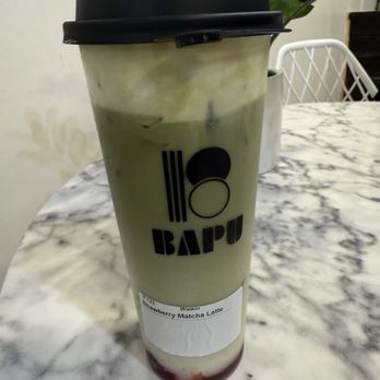 Bapu Teahouse - Strawberry matcha latte 7/10 - Bubble Tea Near Me - Raleigh, North Carolina