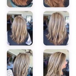 Island Sanctuary Hair Design - Before and after Candi's hair tlc