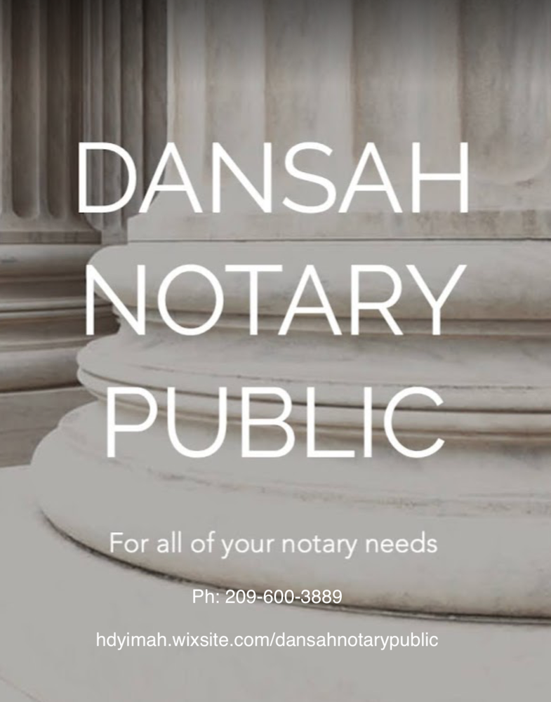 DANSAH NOTARY PUBLIC Updated July 2024 Request a Quote Merced