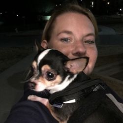 Personable Pet Care Pet Sitters - Our pet sitter Lacey with one of my babies