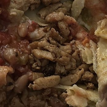El Grullense - This is the enchilada plate I ordered. You can see the DRY CHICKEN THIGH chunky pieces. YUCK! - Mexican Near Me - Pacheco, California El Grullense - This is the enchilada plate I ordered. You can see the DRY CHICKEN THIGH chunky pieces. YUCK! - Mexican Near Me - Pacheco, California