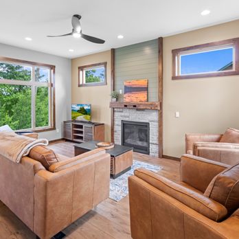 Big Sandy Lodge & Resort - Cabin 45: A New View of the Living Room, Emphasizing the Spacious Layout and Comfortable Seating. - Hotels Near Me - McGregor, Minnesota
