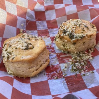 Red Hook Lobster Pound - Garlic butter biscuits it comes with four ! But we ate the other two lol - Seafood Near Me - Brooklyn, New York Red Hook Lobster Pound - Garlic butter biscuits it comes with four ! But we ate the other two lol - Seafood Near Me - Brooklyn, New York