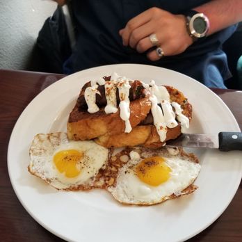 Dad's Diner - Forgot the name but Mexican plate with French toast, roast beef, jalapeno and eggs. - Breakfast & Brunch Near Me - Anacortes, Washington