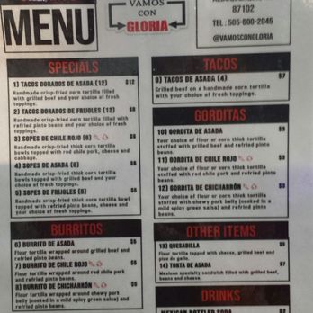 Vamos Con Gloria - Take yer pick! - Mexican Near Me - Albuquerque, New Mexico