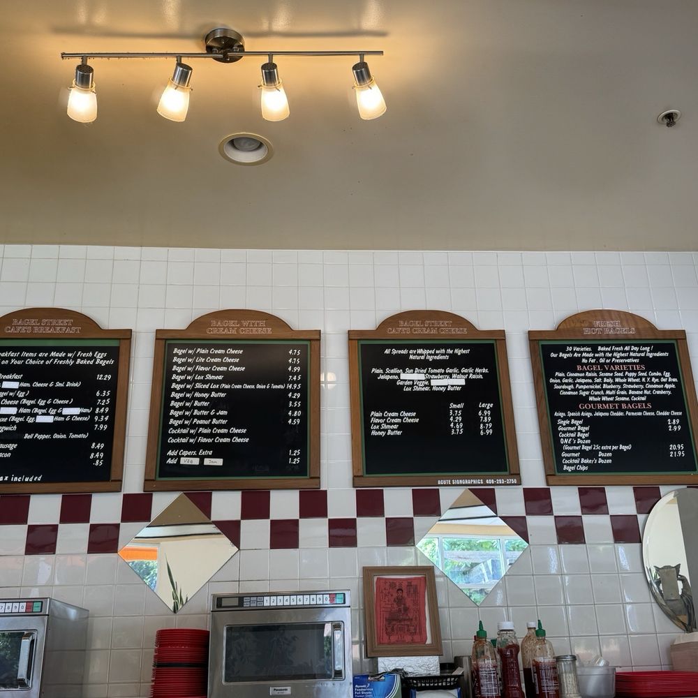 Bagel Street Cafe - Menu may 2025 pg 1 - Bagels Near Me - San Jose, California