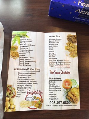 Menu photo 2 Lena's Roti & Doubles Brampton, ON Menu photo 2 Lena's Roti & Doubles Brampton, ON