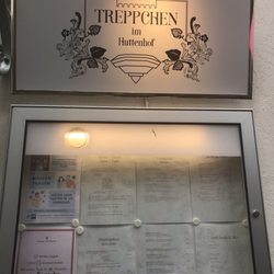 Treppchen im Huttenhof - Aushang Speisekarte