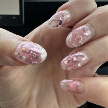 Nail Time & Spa - All grown out and still beautiful. Jenni even personalized it with initials! - Nail Salons Near Me - Anchorage, Alaska