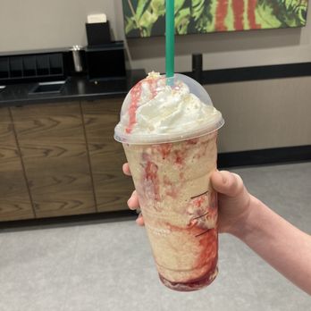 Starbucks - Strawberry funnel cake Frappuccino - Coffee & Tea Near Me - Urbandale, Iowa Starbucks - Strawberry funnel cake Frappuccino - Coffee & Tea Near Me - Urbandale, Iowa