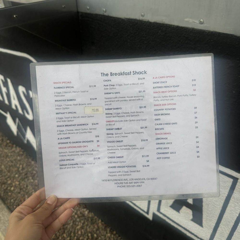 Current menu