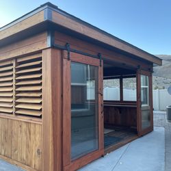 The Spa and Sauna Co. - S Reno - Nice heavy duty sliding barn style doors.