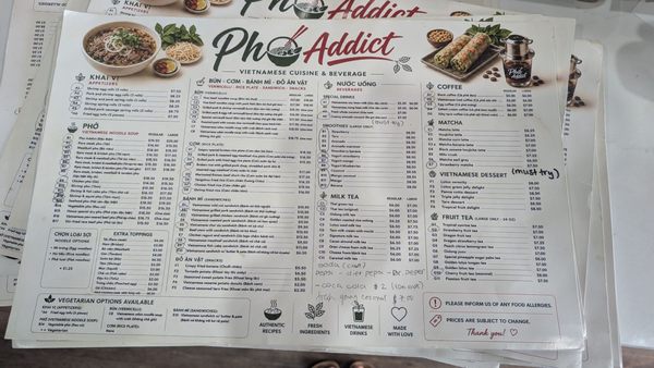 Menu photo 3 Pho Addict Fresno, CA Menu photo 3 Pho Addict Fresno, CA