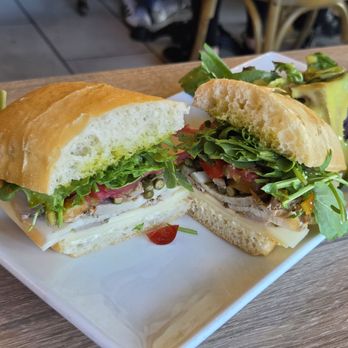 Le Cafe Du Sud - Porchetta ($18.00) sandwich, including a side salad - Bakeries Near Me - Las Vegas, Nevada