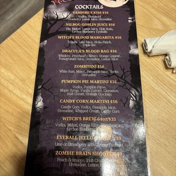 Aloha Mamacita - Halloween cocktail menu - Mexican Near Me - Honolulu, Hawaii