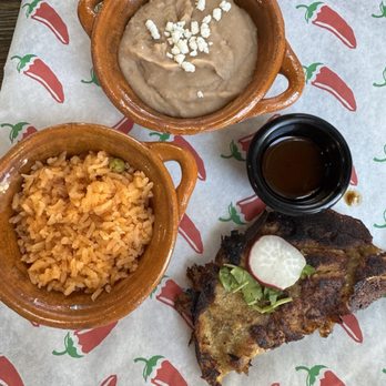 Lola's Kitchen - Birria taco with consomé (water and lacking flavor), rice and beans, very unseasoned. - Mexican Near Me - Frederick,, Colorado Lola's Kitchen - Birria taco with consomé (water and lacking flavor), rice and beans, very unseasoned. - Mexican Near Me - Frederick,, Colorado