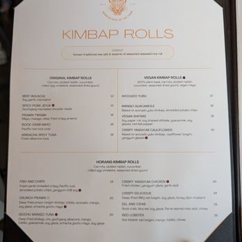 Horang - Menu (Nov 2025) - Korean Near Me - Nanaimo, British Columbia