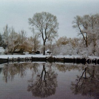 Valley Ranch Managers Office - Pond on ranch grounds, stocked with trout. Circa 1971. - Ranches Near Me - Cody, Wyoming Valley Ranch Managers Office - Pond on ranch grounds, stocked with trout. Circa 1971. - Ranches Near Me - Cody, Wyoming