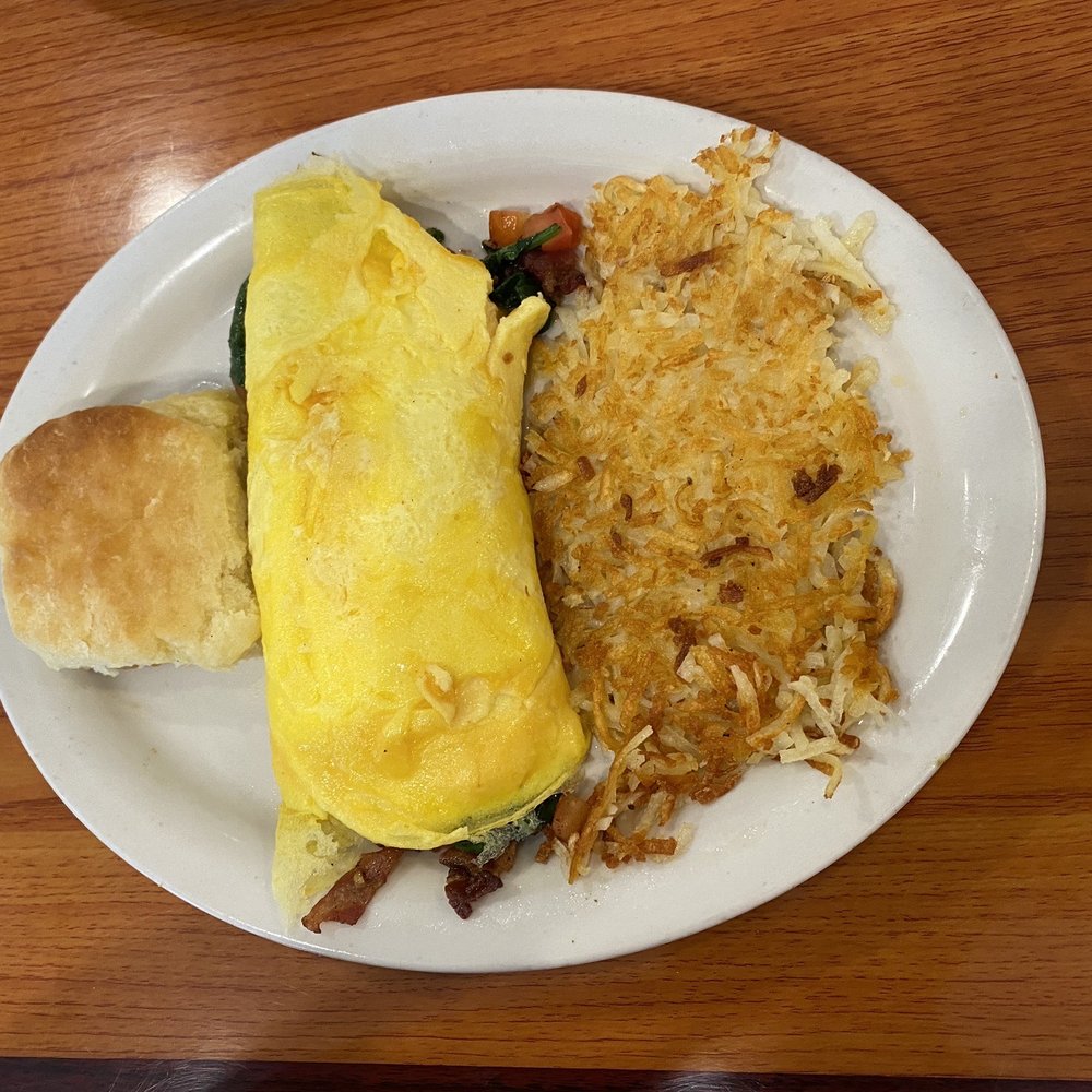 Sunnyside Cafe - Build your own omelette spinach bacon cheddar cheese and tomatoes. HUGE - Cafes Near Me - Melbourne Beach, Florida Sunnyside Cafe - Build your own omelette spinach bacon cheddar cheese and tomatoes. HUGE - Cafes Near Me - Melbourne Beach, Florida
