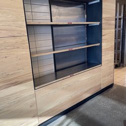 Empty pickup shelves