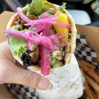 BeeWali’s Vegan AF - "Chicken" Shawarma Wrap - Vegan Near Me - Los Angeles, California