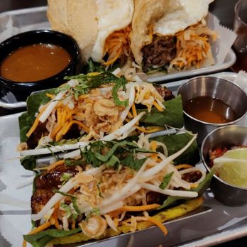 5ive Spice - Beer Battered Fish Banh Xeo Tacos and Short Ribs Banh Mi - Vietnamese Near Me - New York, New York 5ive Spice - Beer Battered Fish Banh Xeo Tacos and Short Ribs Banh Mi - Vietnamese Near Me - New York, New York
