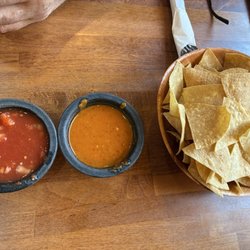 Casa Mora Mexican Grill & Seafood - Salsa, Bean Dip (AMAZING Chorizo bean dip) and chips
