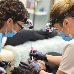 Vancouver Brow & Lash Academy - Microshading in session