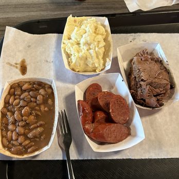 Massey’s BBQ - 1/4 pound of both sausage and sliced brisket. - Barbeque Near Me - Glen Rose, Texas Massey’s BBQ - 1/4 pound of both sausage and sliced brisket. - Barbeque Near Me - Glen Rose, Texas