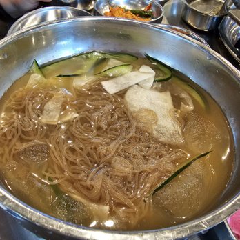 Honey Pig BBQ - Buckwheat noodles (cold dish) - Korean Near Me - Austin, Texas Honey Pig BBQ - Buckwheat noodles (cold dish) - Korean Near Me - Austin, Texas