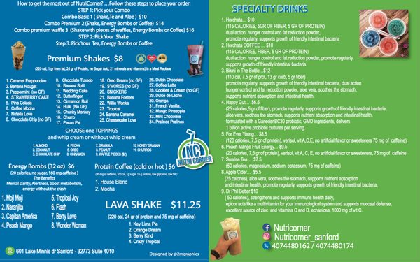Menu photo 2 Nutri Corner Sanford, FL
