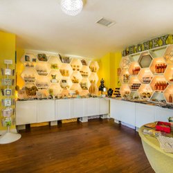 Come on by our shop for fresh raw honey and many other honey-themed gifts.