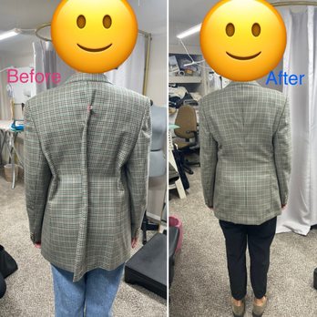 Sewlutions Alterations - Before and after a blazer taking-in back - Sewing & Alterations Near Me - Redmond, Washington Sewlutions Alterations - Before and after a blazer taking-in back - Sewing & Alterations Near Me - Redmond, Washington
