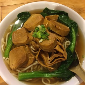 Taiwan Noodle - Pho chay veg chicken. Excellent broth; would like more veggie less noodle, but that's me. - Taiwanese Near Me - Albany, New York Taiwan Noodle - Pho chay veg chicken. Excellent broth; would like more veggie less noodle, but that's me. - Taiwanese Near Me - Albany, New York