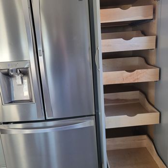 Dm Custom Cabinets - Pantry with pull-out soft close shelves. - Cabinetry Near Me - San Diego, California