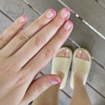 Mary Lee Nail Salon - Gorgeous colored French tips - Nail Salons Near Me - Hawthorne, New York