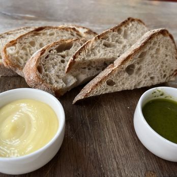 FishWorks - Sourdough w whipped butter & pesto - Seafood Near Me - London, XGL