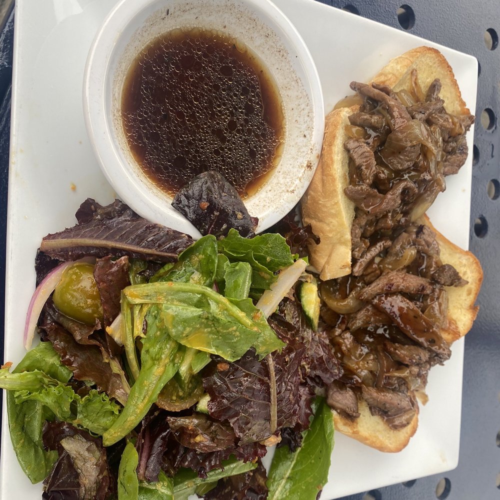 Bistro 72 - Steak Sandwich- $18 House Salad side substituted for fries - American Near Me - Riverhead, New York Bistro 72 - Steak Sandwich- $18 House Salad side substituted for fries - American Near Me - Riverhead, New York