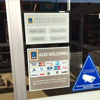 ALDI - Hours are wrong. Apparently they open at 10AM on Sunday. Frustrating that they don't update the sign on the door. - Grocery Near Me - Aiken, South Carolina