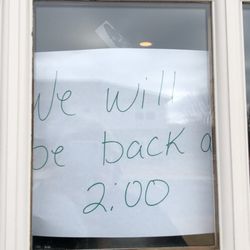 Baycrest Apartments - Time stamped. Time for my final walk through was 2:00. Called the manager and she was in court...