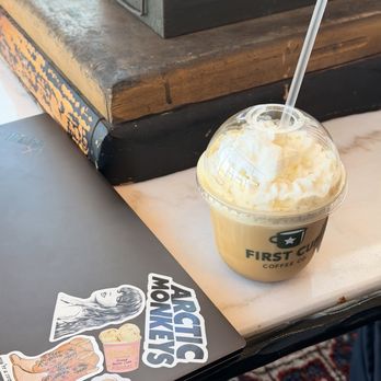 First Cup Coffee - White Choc Mocha Frappe - Coffee Roasteries Near Me - Rosenberg, Texas