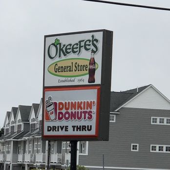O'keefe General Store - sign for dunkin donuts drive thru - Grocery Near Me - Seabrook, New Hampshire O'keefe General Store - sign for dunkin donuts drive thru - Grocery Near Me - Seabrook, New Hampshire