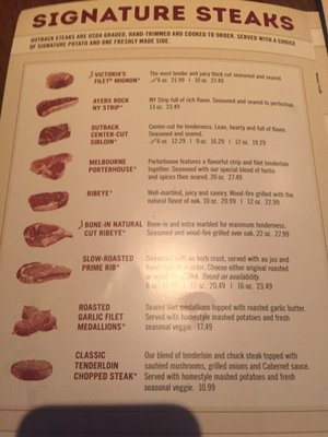 Menu photo 3 Outback Steakhouse Lexington, KY