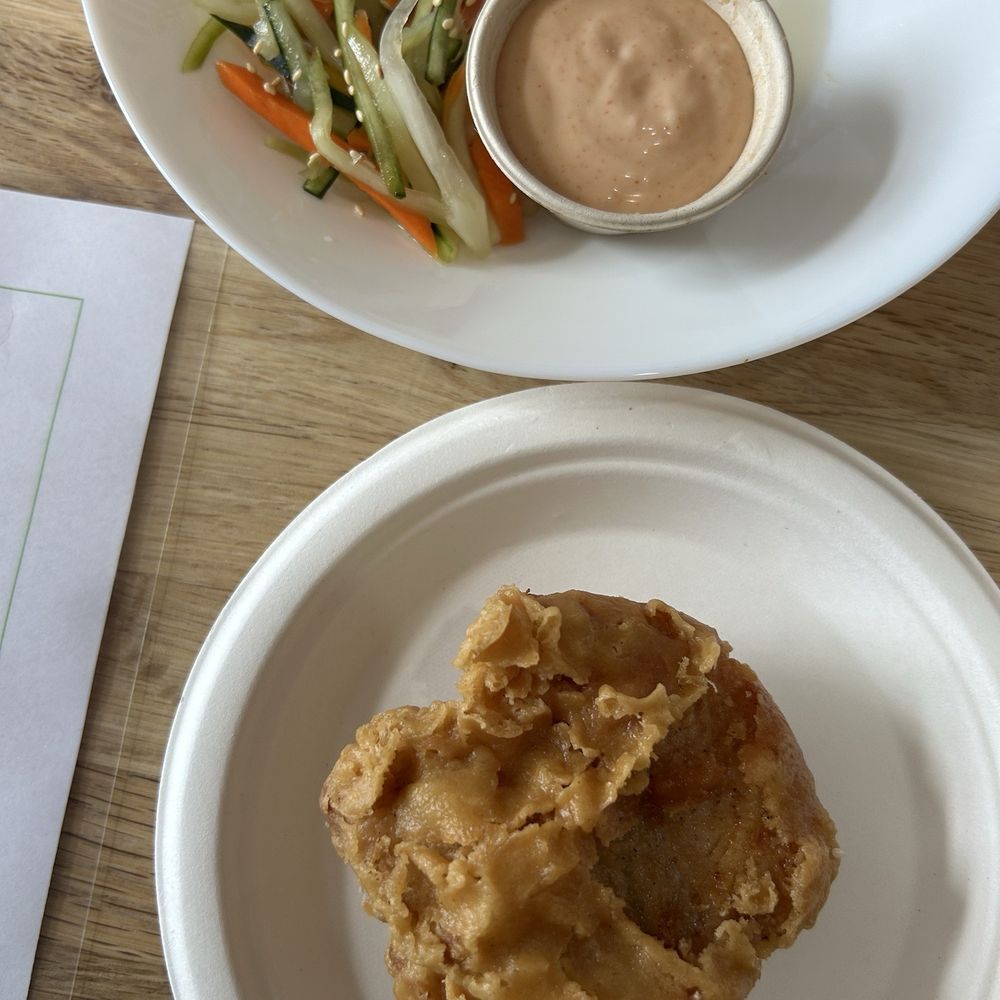 Sago - Garlic Sesame Fried Chicken (boneless) and pickled vegetables (which were amazing). - Malaysian Near Me - Cincinnati, Ohio Sago - Garlic Sesame Fried Chicken (boneless) and pickled vegetables (which were amazing). - Malaysian Near Me - Cincinnati, Ohio
