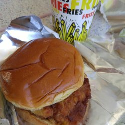 Frannie's Famous Fried Chicken Sandwiches - Famous chicken sandwich and crinkle fries