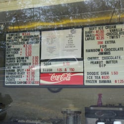 Valley Drive In Tastee Freeze - Ice cream menu
